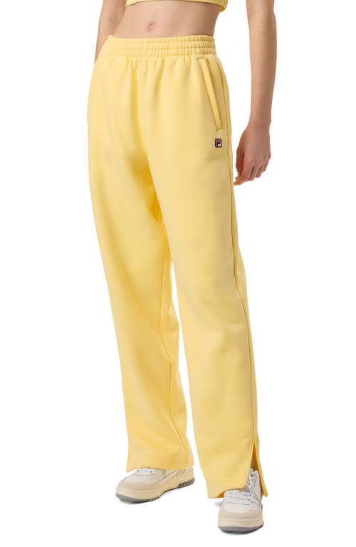 Fila X Hailey Oversize Crinkle Pants In Popcorn