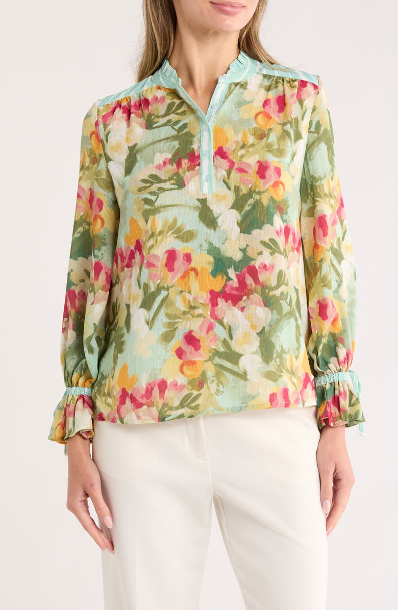 Nicole Miller Woven Button-Up Shirt, Main, color,