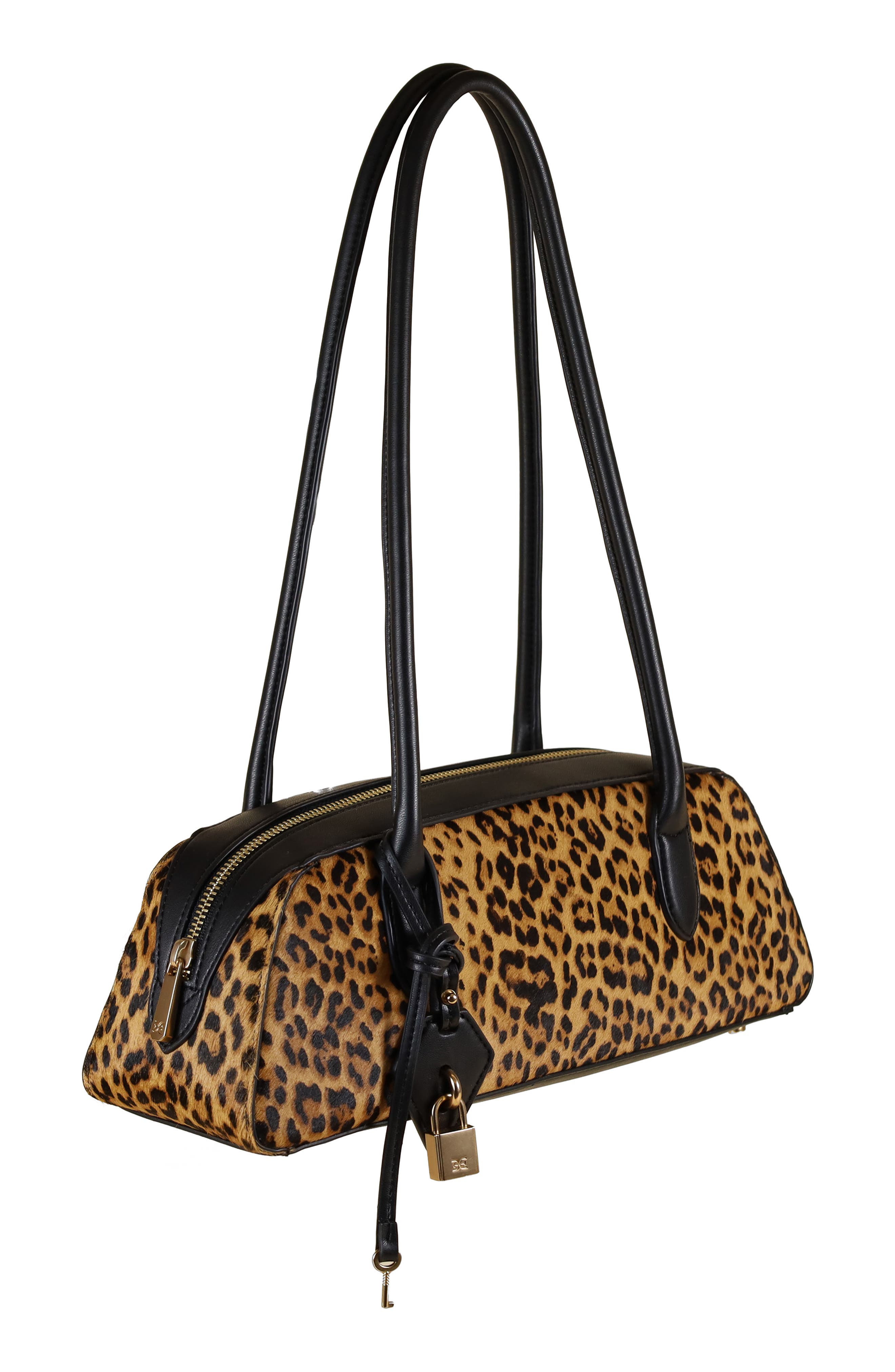 Sam Edelman Medium Nori Genuine Calf Hair Bowler Satchel, Alternate, color, Brown Mix