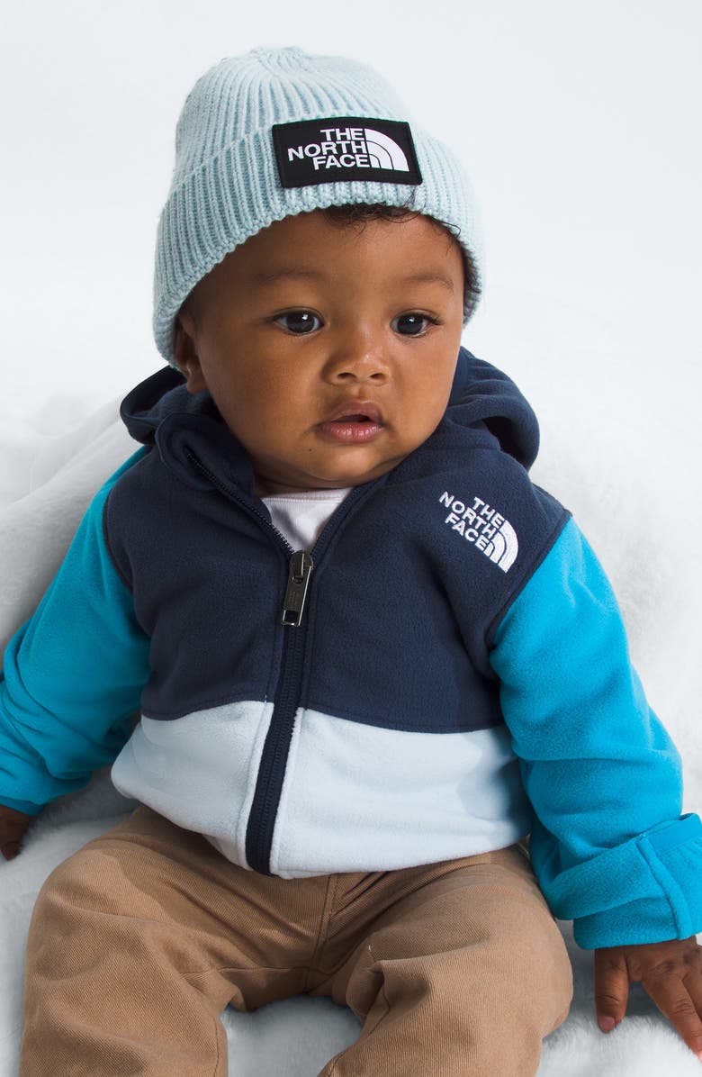 The North Face Logo Box Cuffed Beanie, Alternate, color, Polar Haze