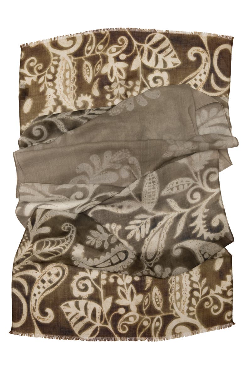 Garda - Wool Scarf, Alternate, color, Brown and Tan