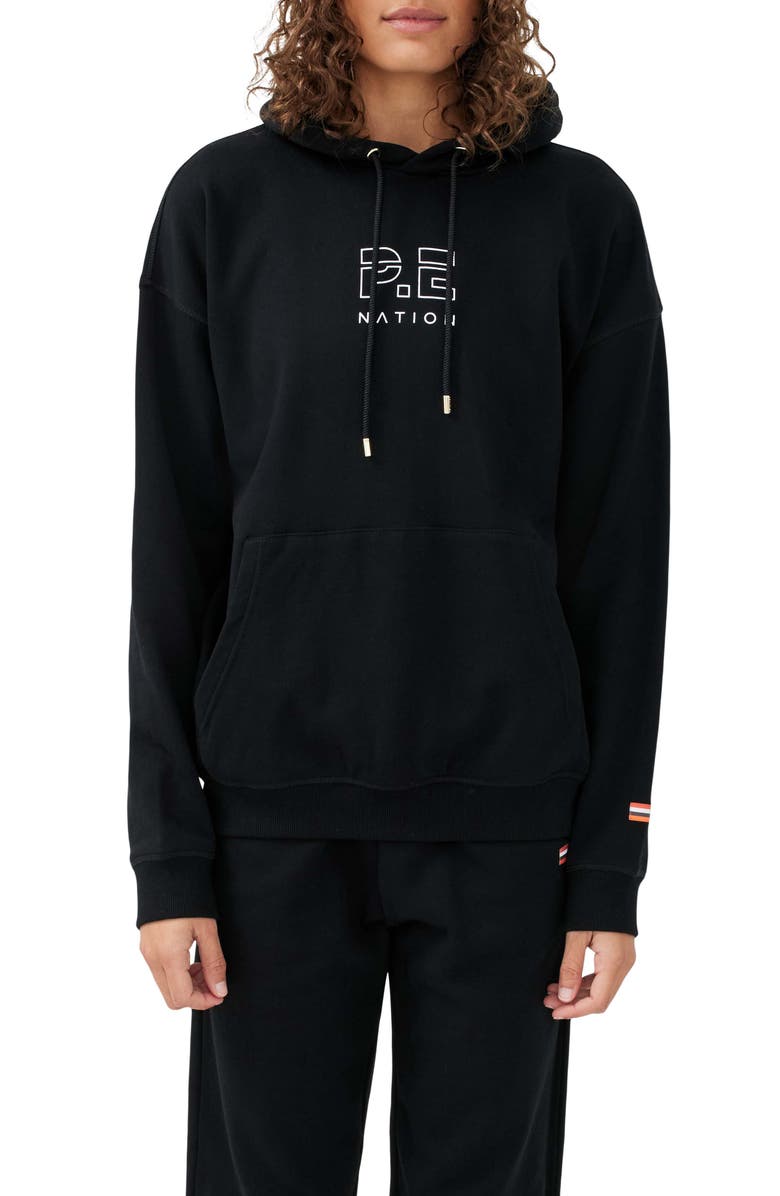 P.E Nation P.E. Nation Endurance Organic Cotton Logo Hoodie, Main, color, 
