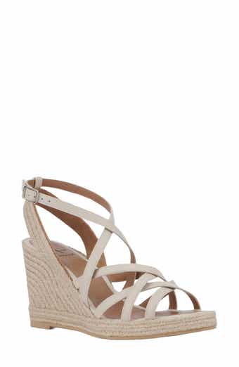 Jenni Water Repellent Ankle Strap Espadrille Platform Wedge Sandal
