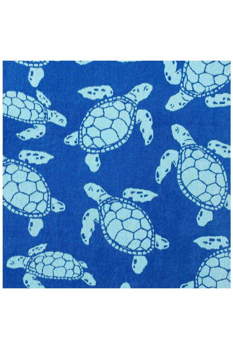 Cotton Velour Beach Towel, Alternate, color, MEDIUM / DARK BLUE