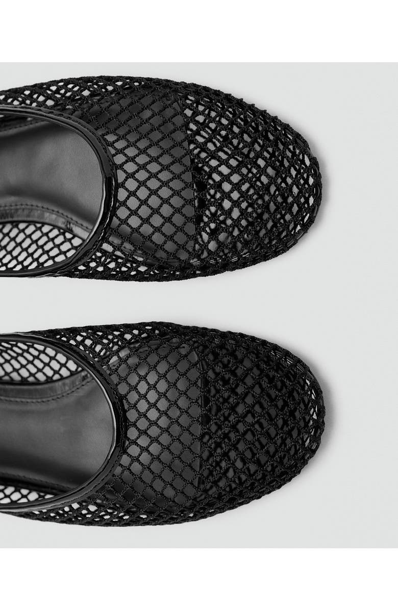 MANGO Ankle Strap Ballet Flat, Alternate, color, Black