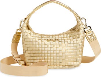 MZ Wallace Mini Metallic Woven Top Handle Hobo Bag | Nordstrom