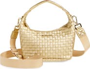 MZ Wallace Mini Metallic Woven Top Handle Hobo Bag