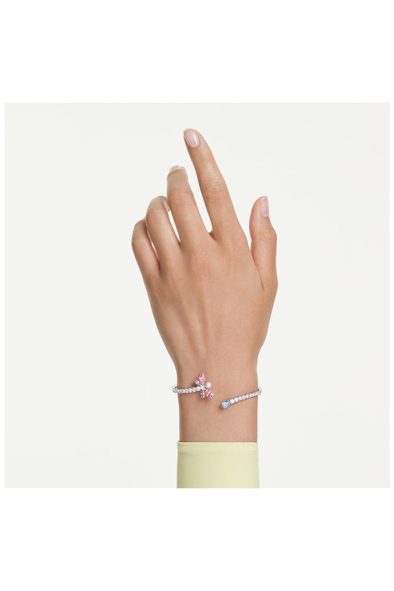 x Ariana Grande Multicolor Crystal Bangle, Alternate, color, SILVER/ MULTI