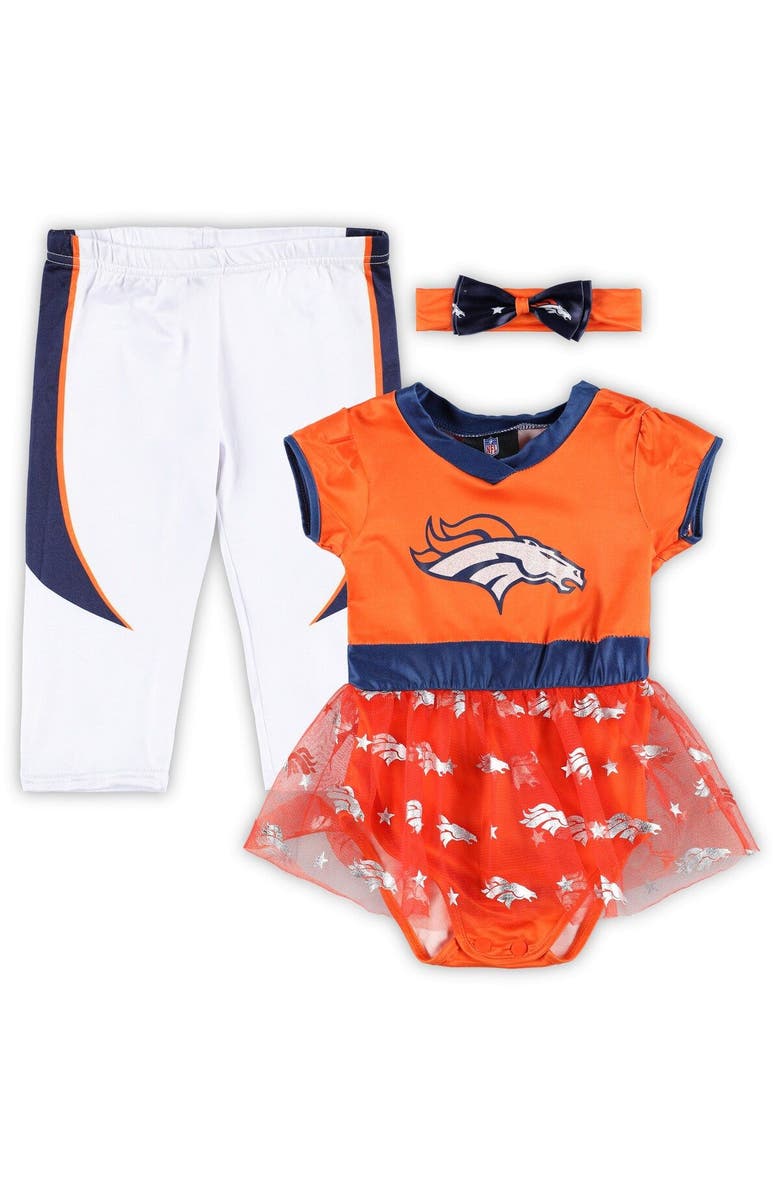 JERRY LEIGH Infant Orange/White Denver Broncos Tailgate Tutu Game Day Costume Set, Alternate, color,