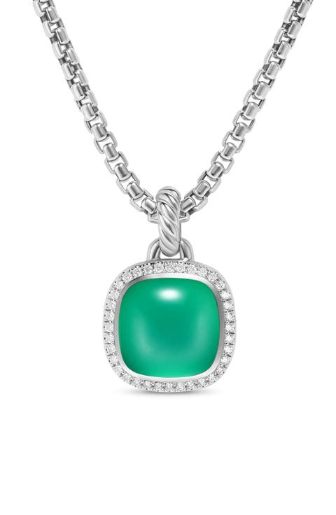 Albion® Pendant in Sterling Silver with Black Onyx & Diamonds, 11mm