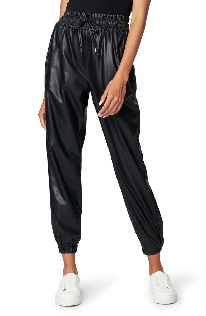 BLANKNYC Faux Leather Joggers, Main, color, 