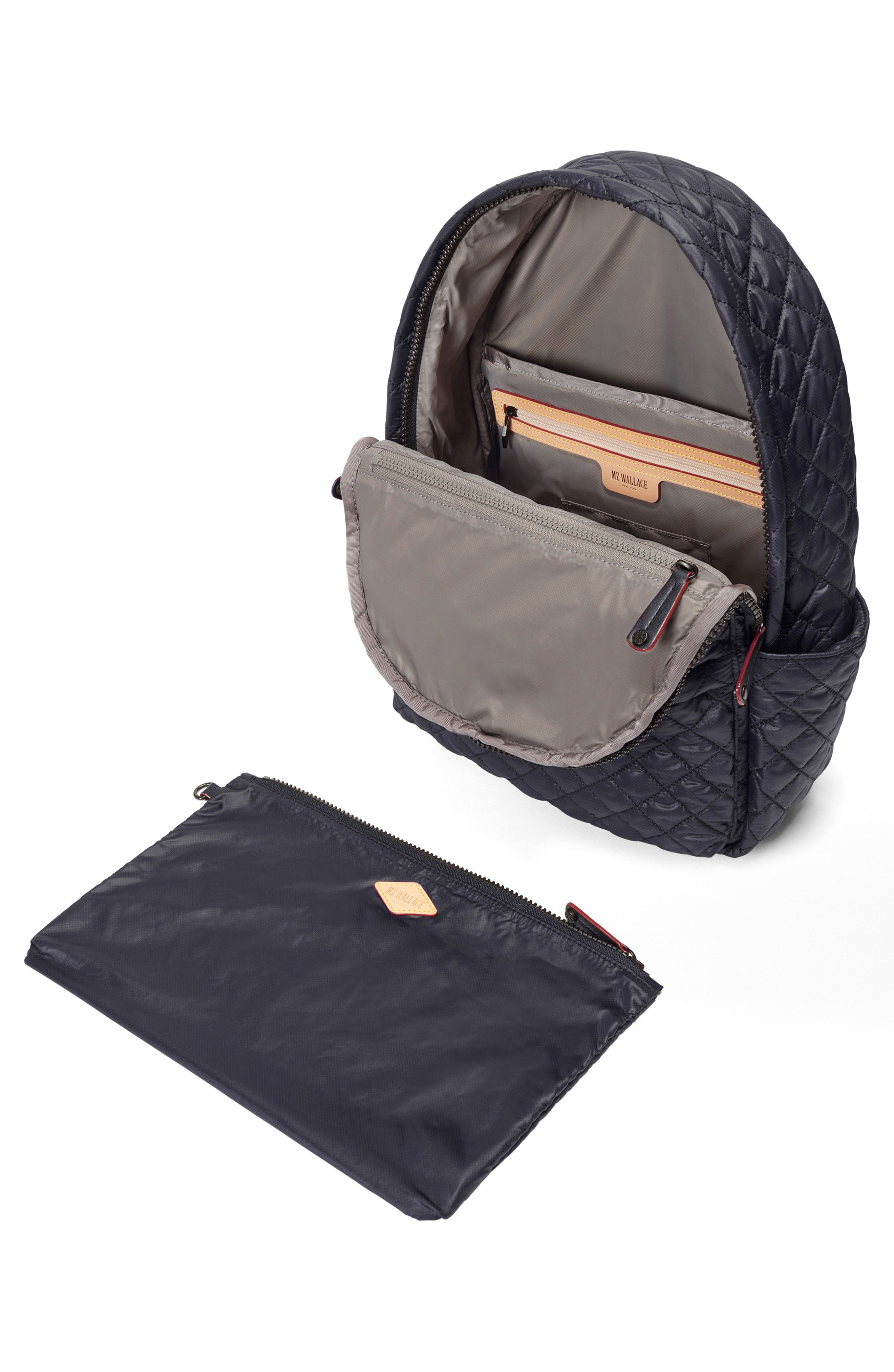 MZ Wallace Metro II Quilted Nylon Backpack, Alternate, color, Black