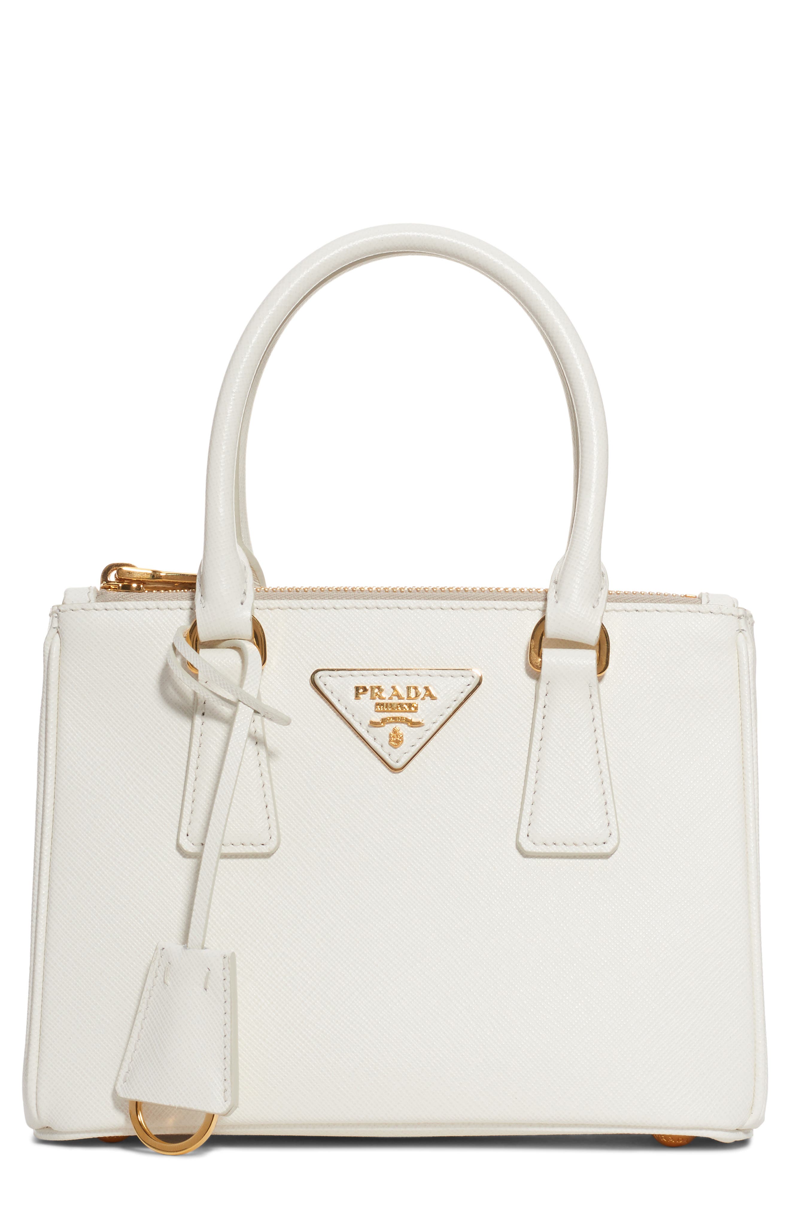 Prada Mini Galleria Saffiano Leather Satchel, Main, color, 