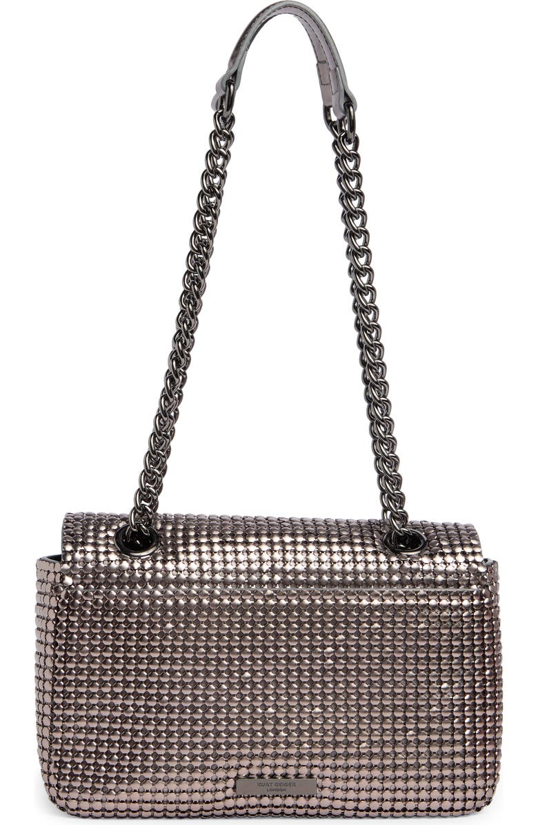 Kurt Geiger London Kensington Chainmail Crossbody Bag, Alternate, color, Gunmetal