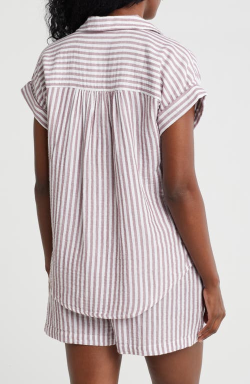 CASLON CASLON® DUO GAUZE BUTTON-UP SHIRT 