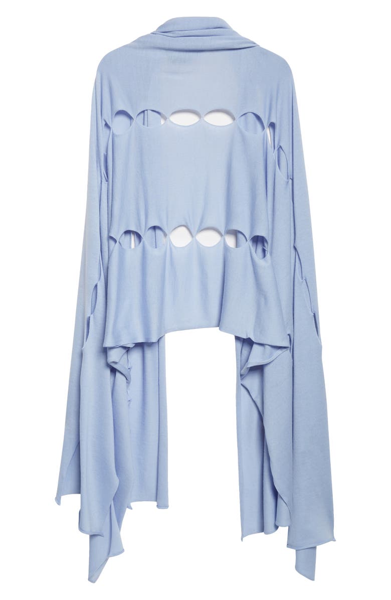 EMILY DAWN LONG River Wool Shawl, Alternate, color, Baby Blue