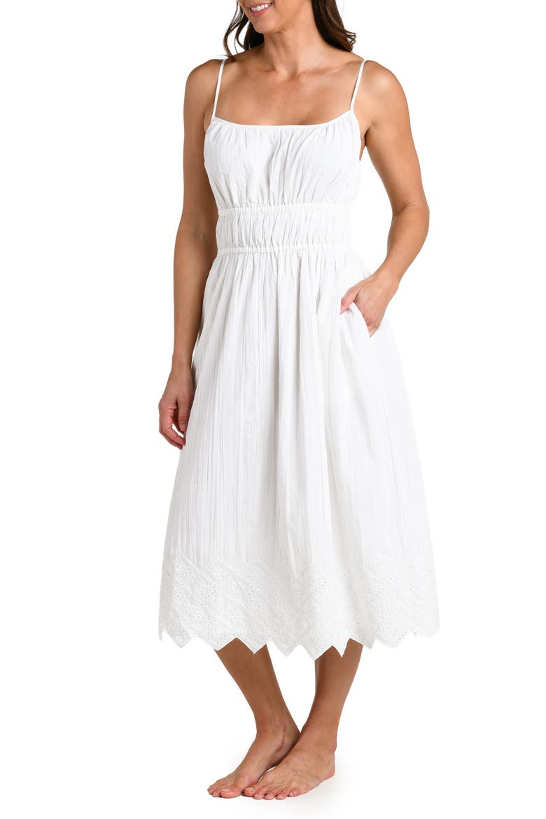 Crinkle Collective Cover-Up Sundress, Alternate, color, WHITE