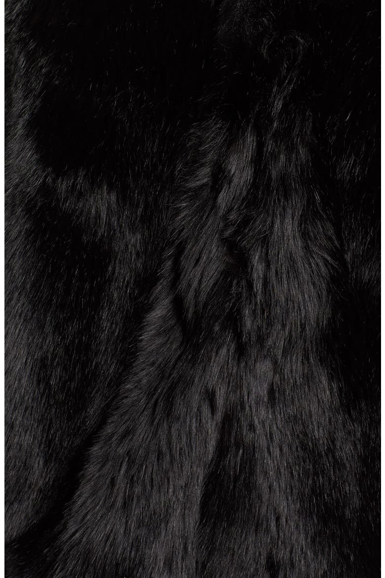 Faux Fur Vest, Alternate, color, TRUE BLACK