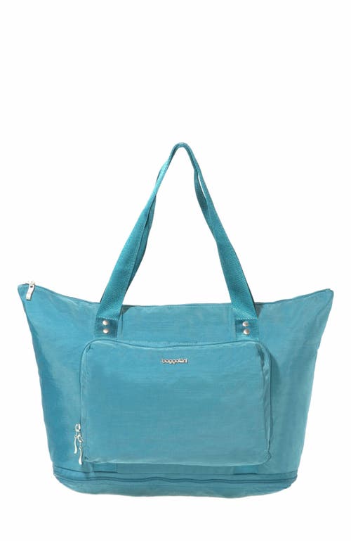 BAGGALLINI Carryall Expandable Packable Weekender Tote Bag in Seaside Blue at Nordstrom