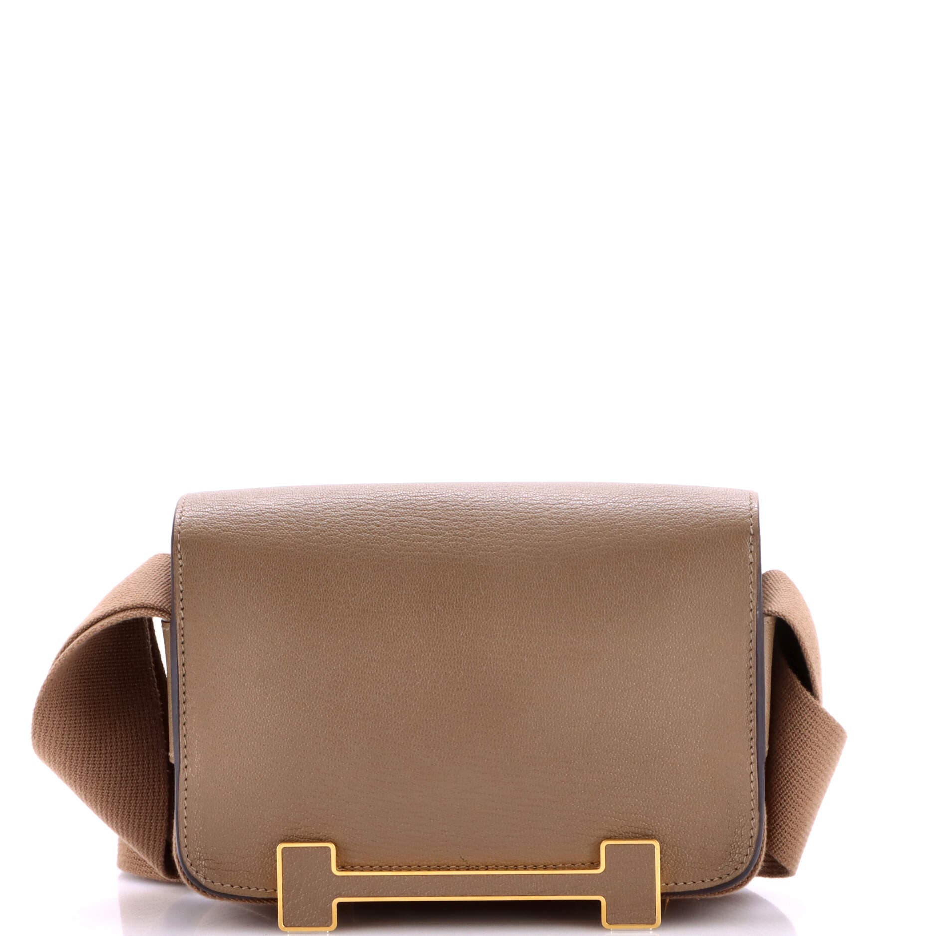 Pre-Owned Hermes Geta Bag Chevre Mysore, Main, color, Etoupe