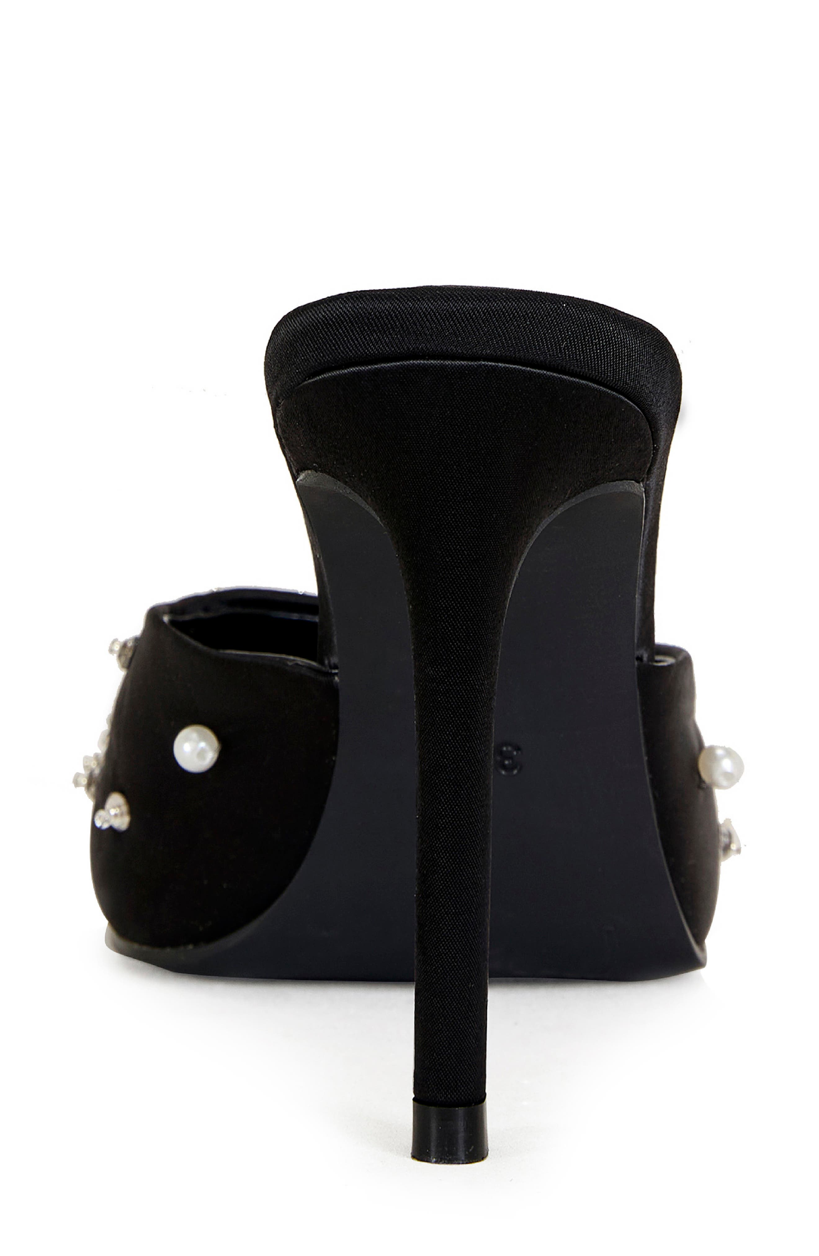 AZALEA WANG Angelica Pointed Toe Mule, Alternate, color, Black