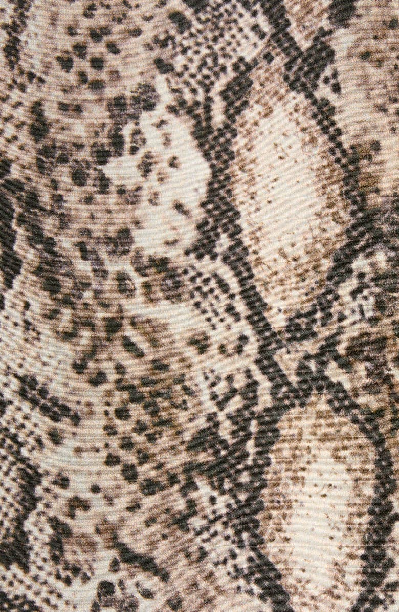 Isabel Marant Keany Snakeskin Print Stretch Silk Dress, Alternate, color,