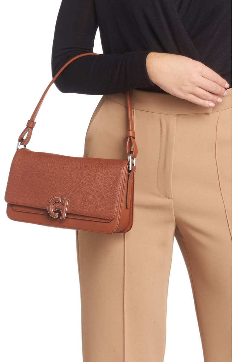 Cole Haan Mini Leather Shoulder Bag, Alternate, color, New British Tan