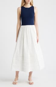 MOON RIVER Mixed Media Dress