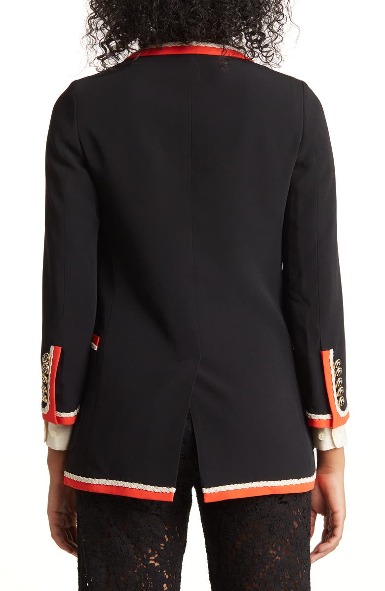 Gucci Cady Stretch Jacket, Alternate, color, Black