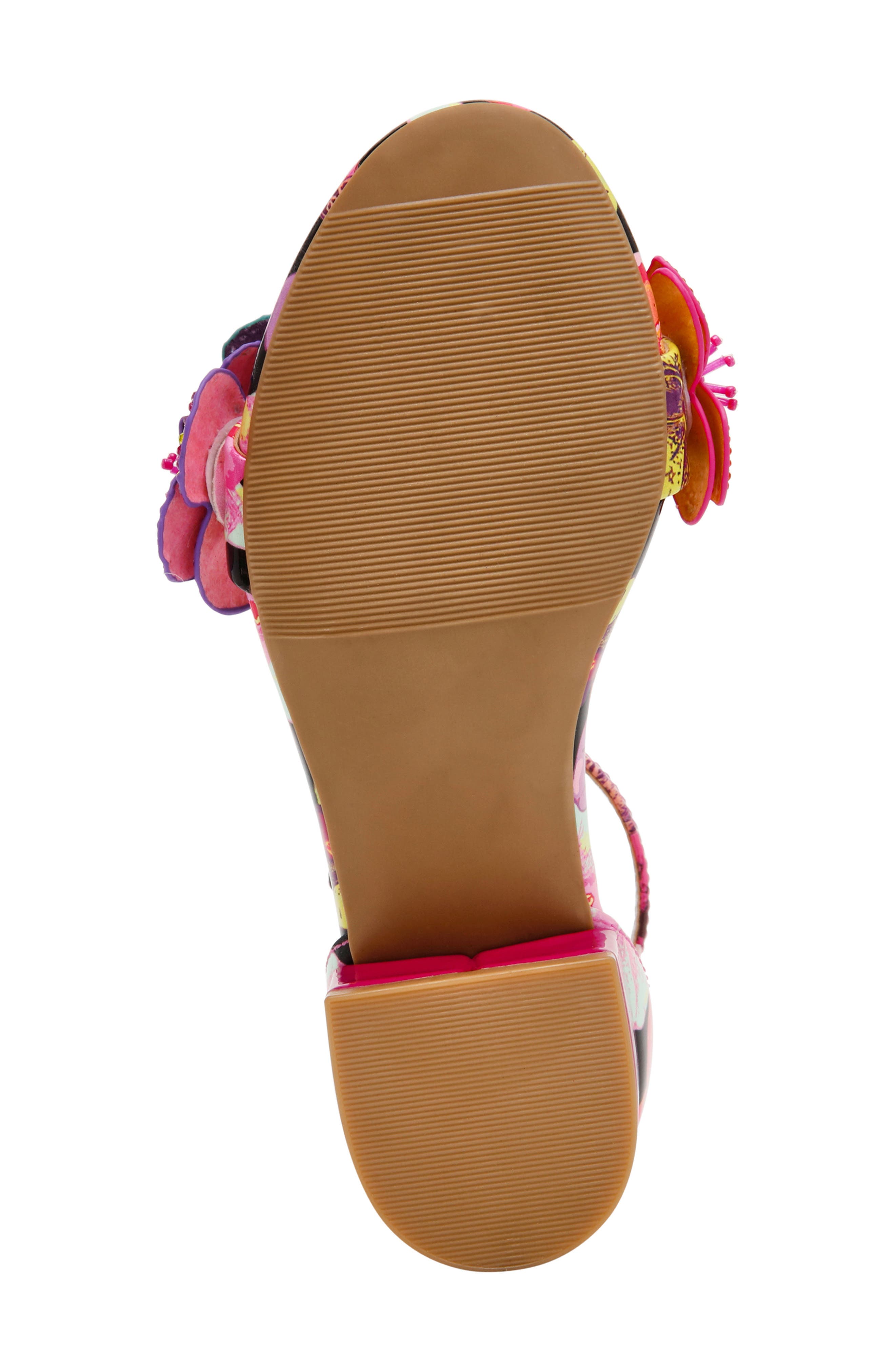 Betsey Johnson Kids' Camil Ankle Strap Sandal, Alternate, color, Black Multi