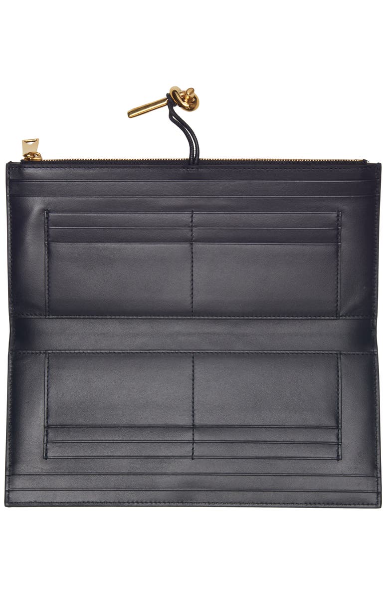 Bottega Veneta Intrecciato Leather Bifold Wallet, Alternate, color, Black Brass
