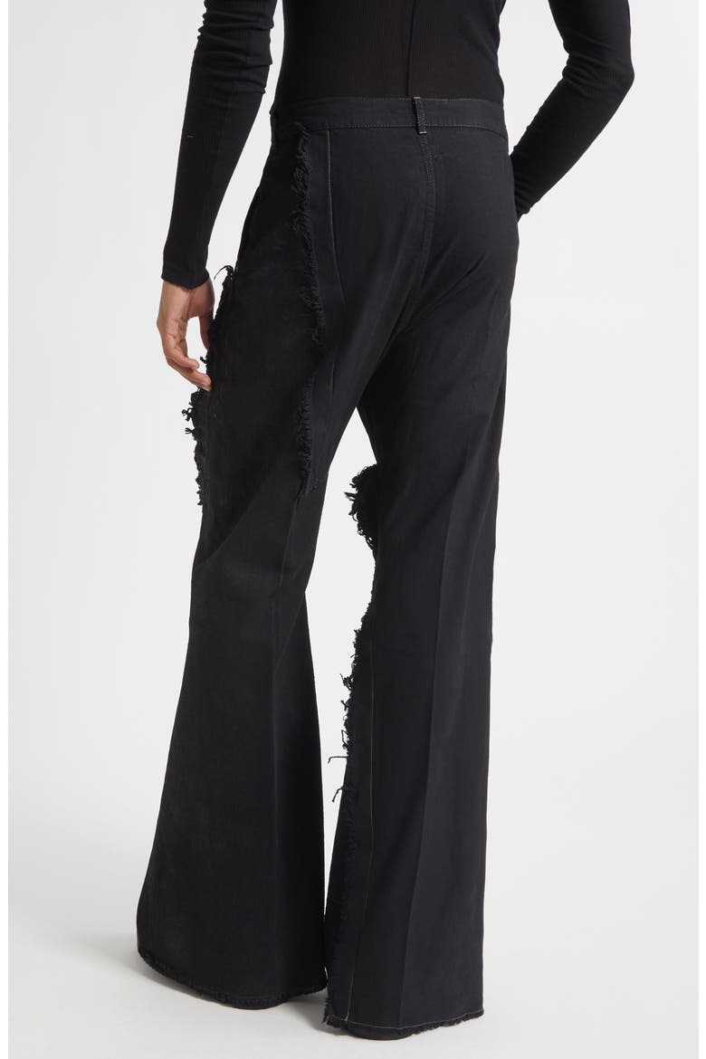 Rick Owens Joris Mixed Media Bootcut Jeans (Men) | Nordstrom