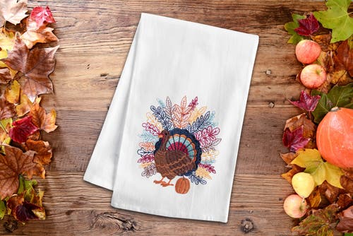 C & F Home C&f Home Colorful Harvest Turkey Towel In Multi
