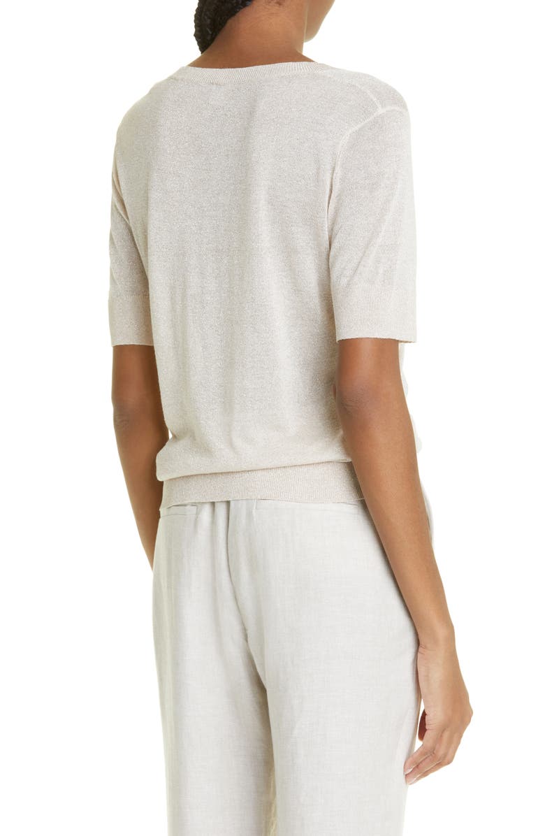 Eleventy Metallic Knit T-Shirt, Alternate, color, 