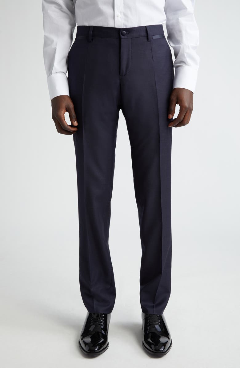 Dolce&Gabbana Navy Wool Blend Tuxedo, Alternate, color, 
