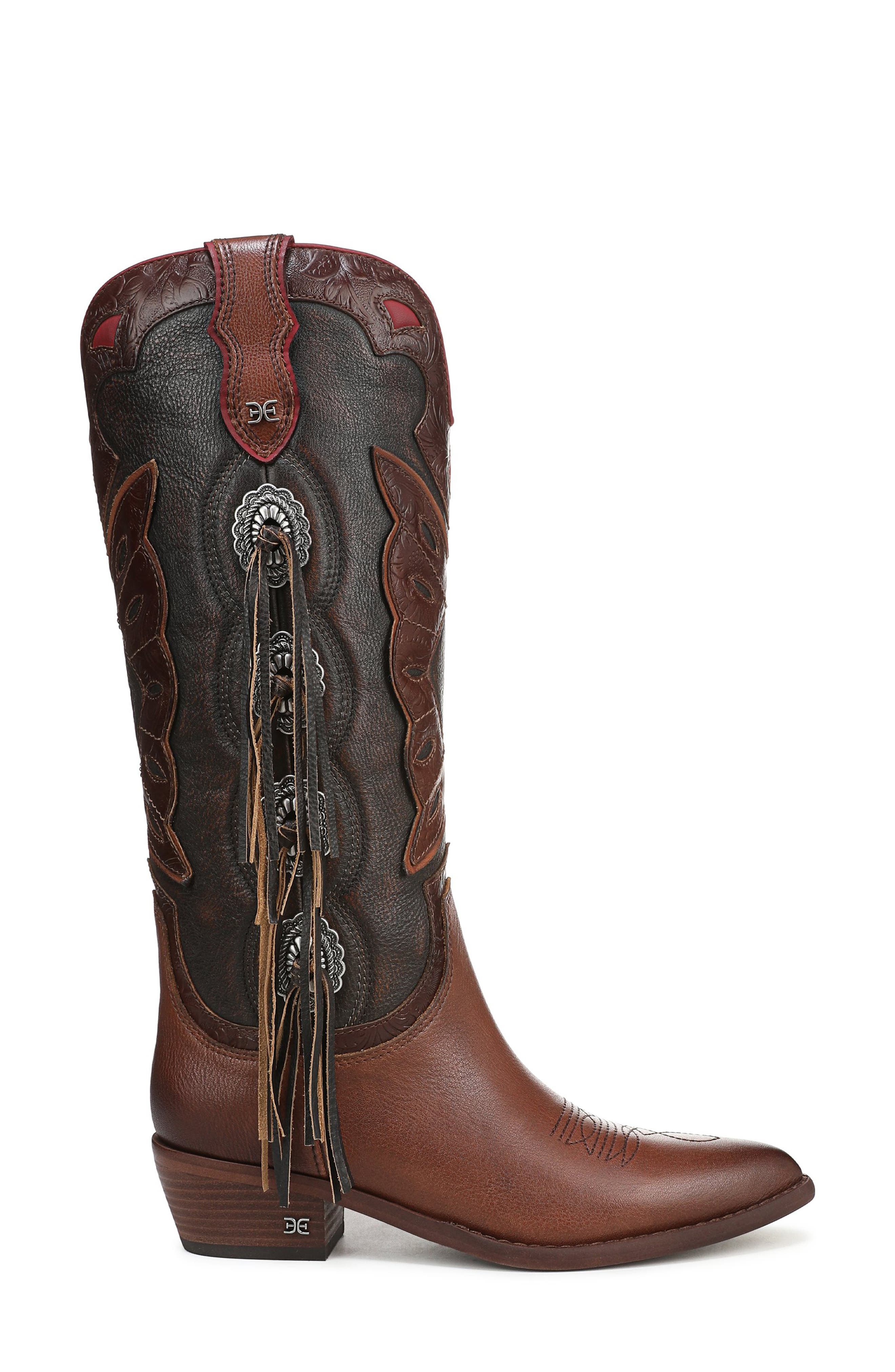 Sam Edelman Rhett Western Boot, Alternate, color, Prestige Chocolate