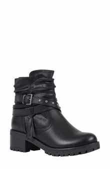 Pauline Faux Leather Moto Bootie