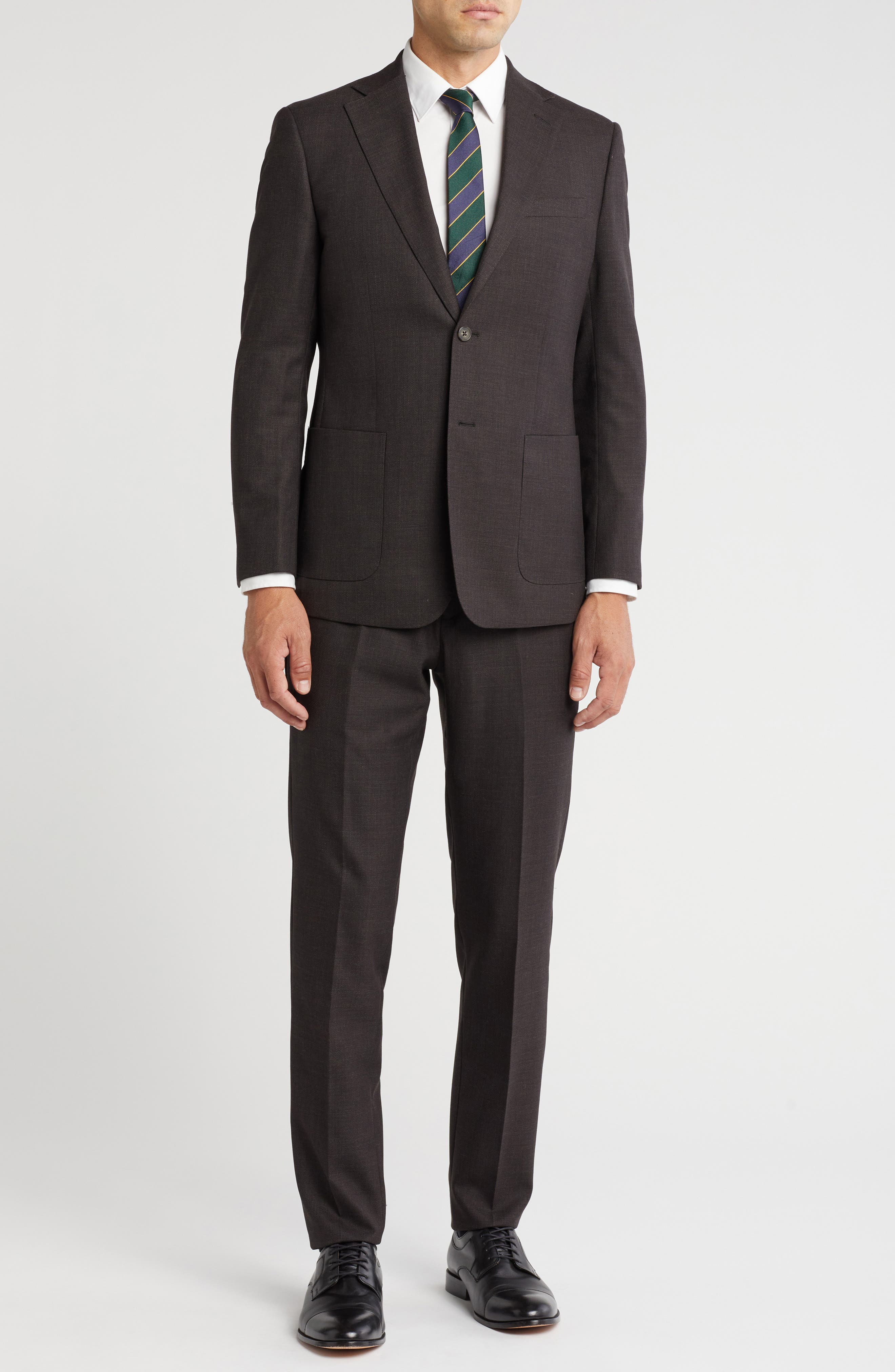 English Laundry Notch Lapel Wool Blend Two-Piece Suit