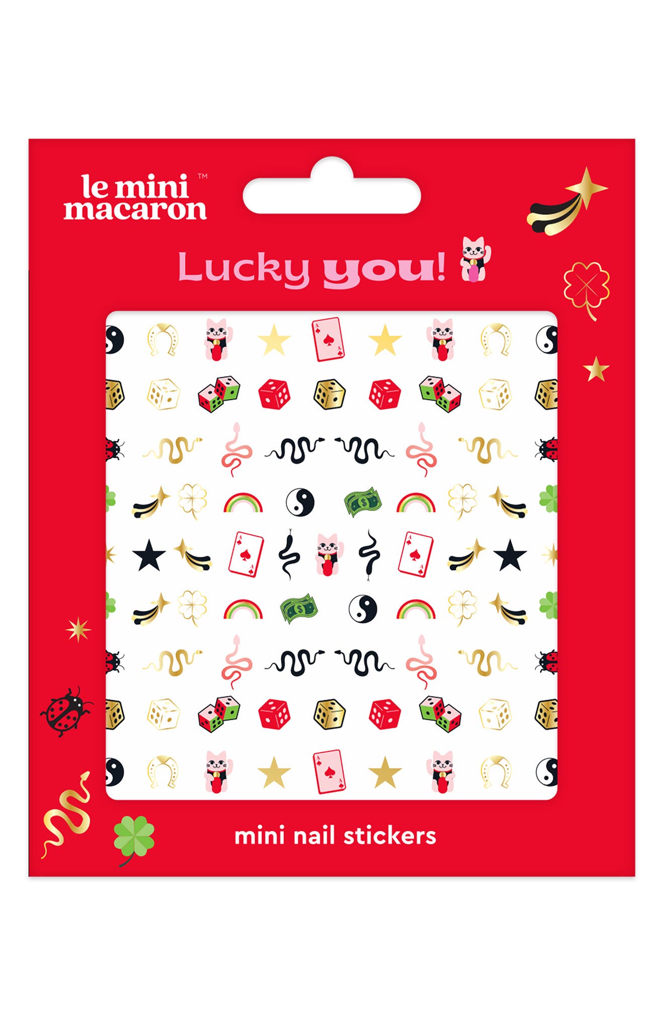 LE MINI MACARON LE MINI MACARON LUCKY YOU MINI NAIL STICKERS