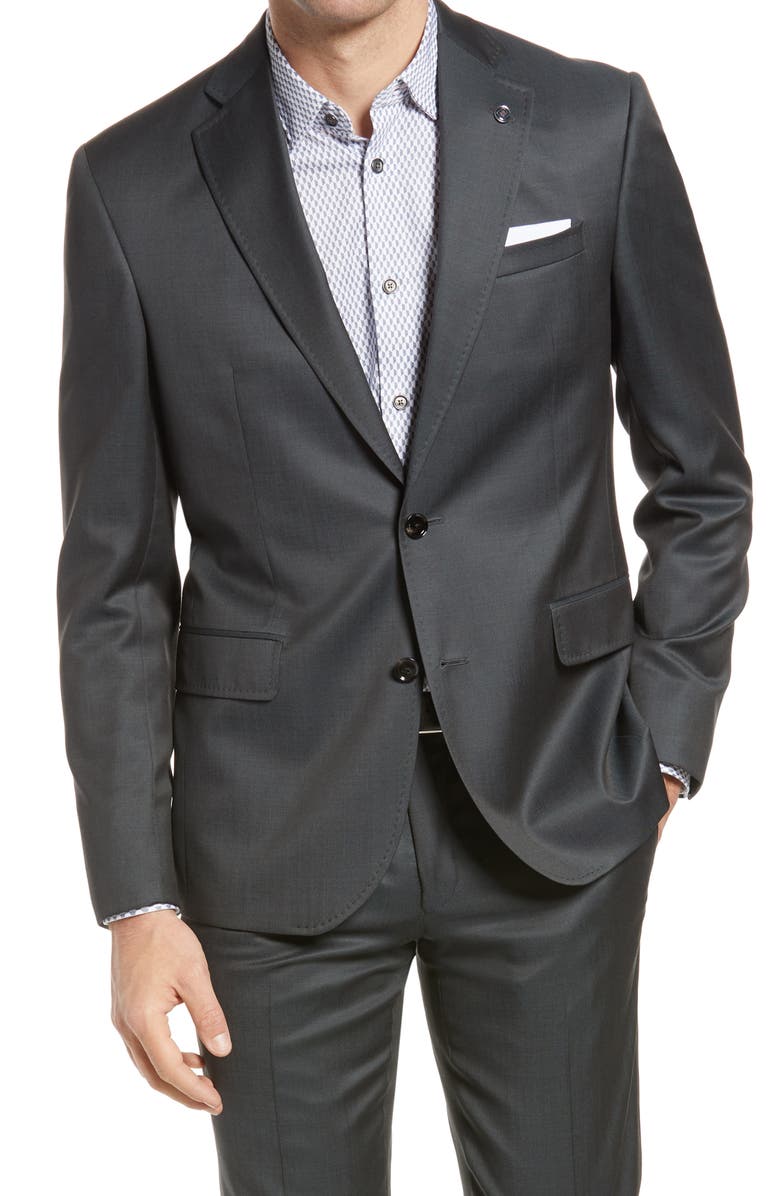 Ted Baker London Roger Extra Trim Fit Wool Suit, Alternate, color,