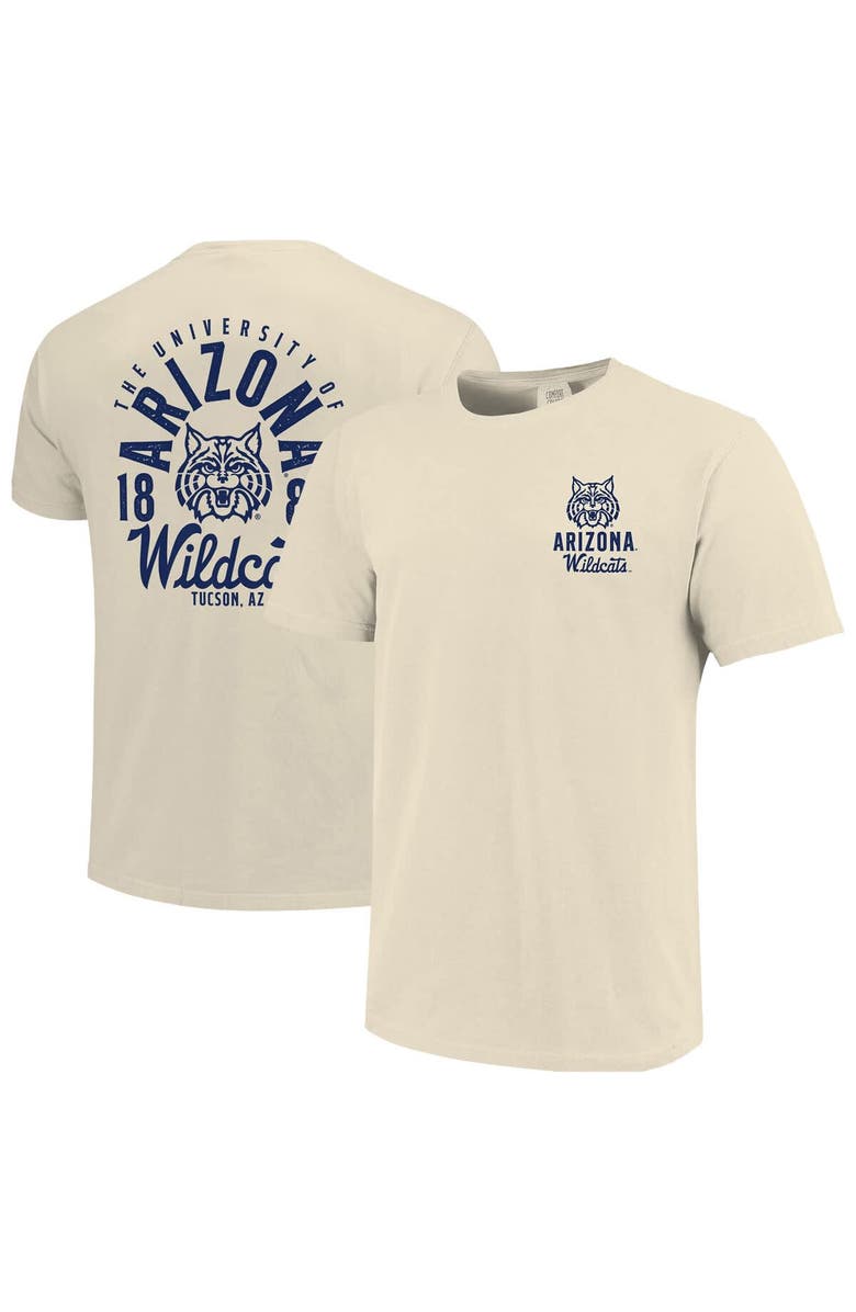 IMAGE ONE Men's Cream Arizona Wildcats Comfort Colors Mascot Overlay T-Shirt, Main, color, Cream