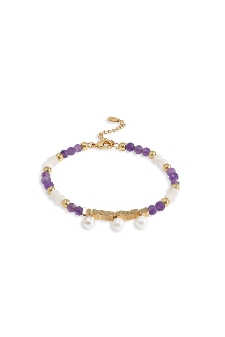 Poseidon Bracelet, Main, color, Purple & White & Gold