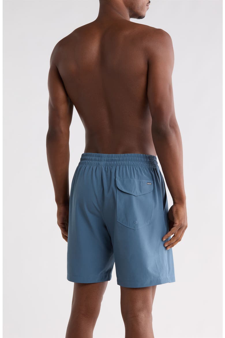 Solid Volley Swim Shorts, Alternate, color, GREY TEAL