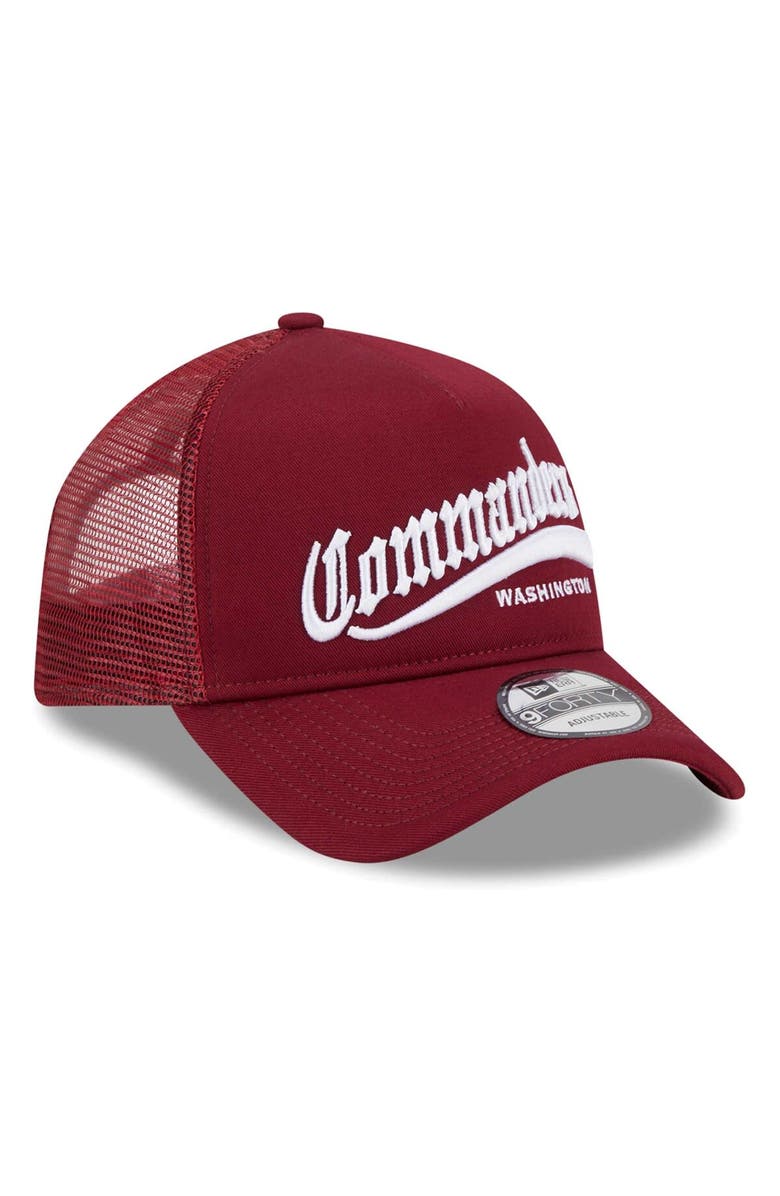 New Era Men's New Era Burgundy Washington Commanders Caliber Trucker 9FORTY Adjustable Hat, Alternate, color, 