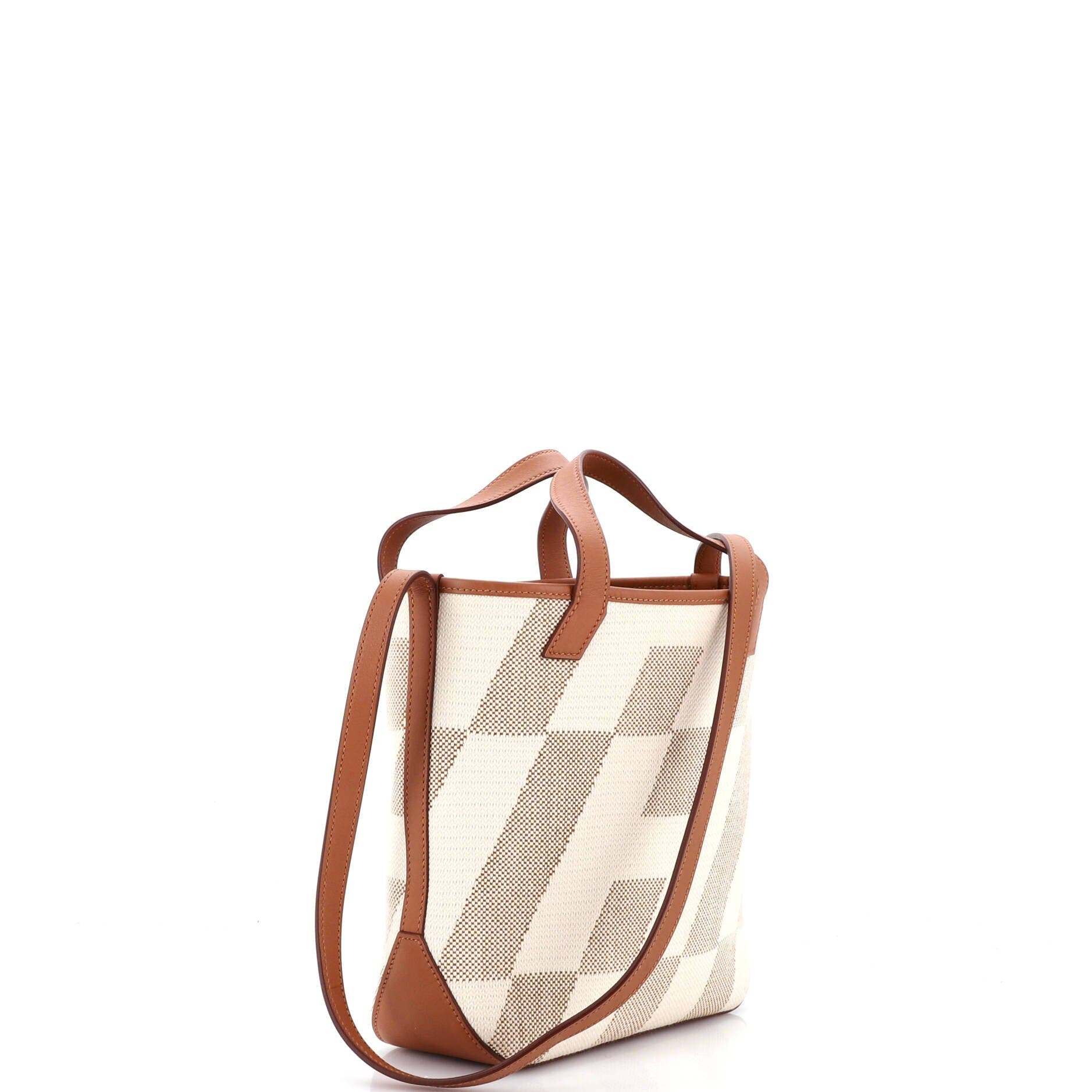 Pre-Owned Hermes Cabas H en Biais Tote Canvas with Leather 27, Alternate, color, Gold