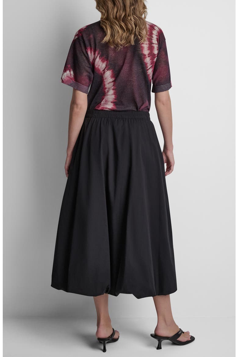 Cargo Poplin Bubble Midi Skirt, Alternate, color, BLACK