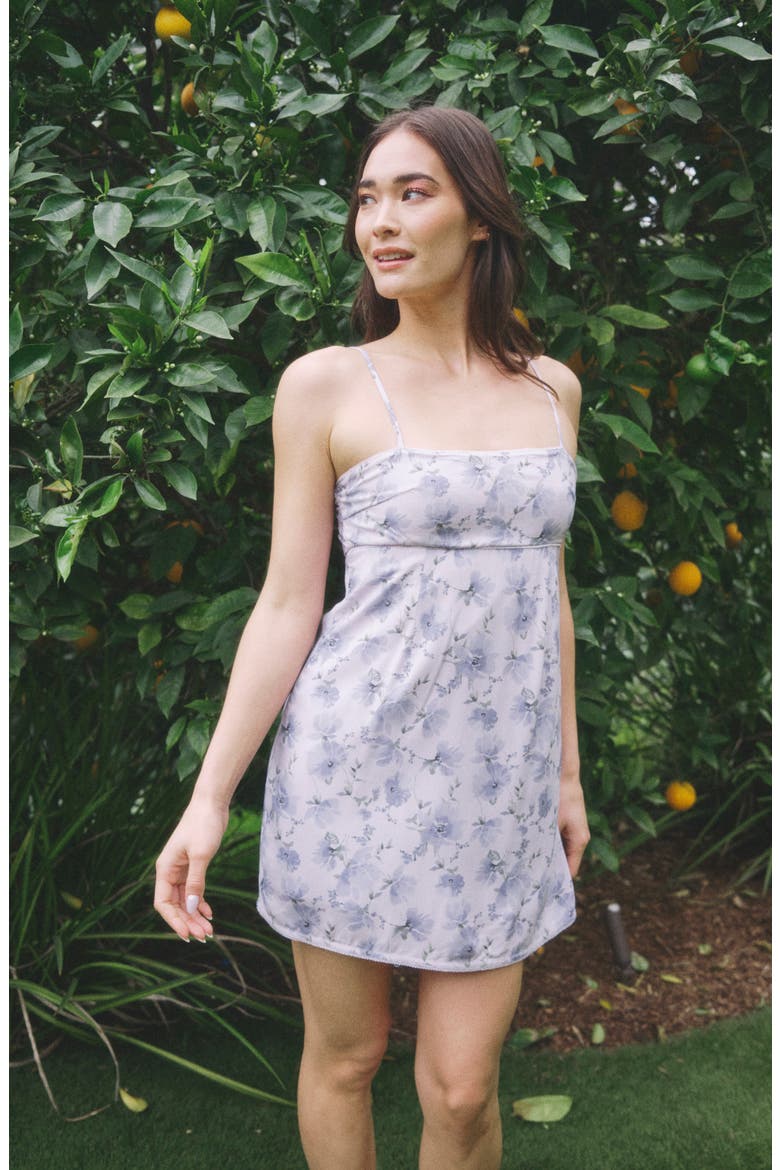 Floral Square Neck Mini Sundress, Alternate, color, FLORAL WATERCOLOR
