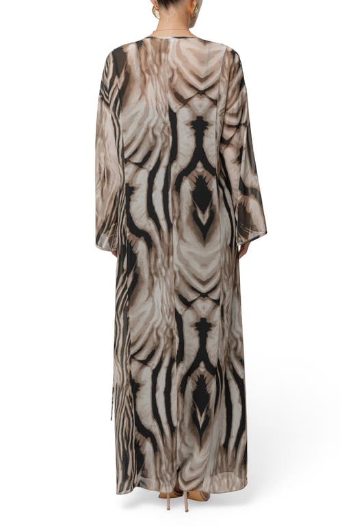 Jluxlabel New Vista Long Sleeve Maxi Dress In Animal Print