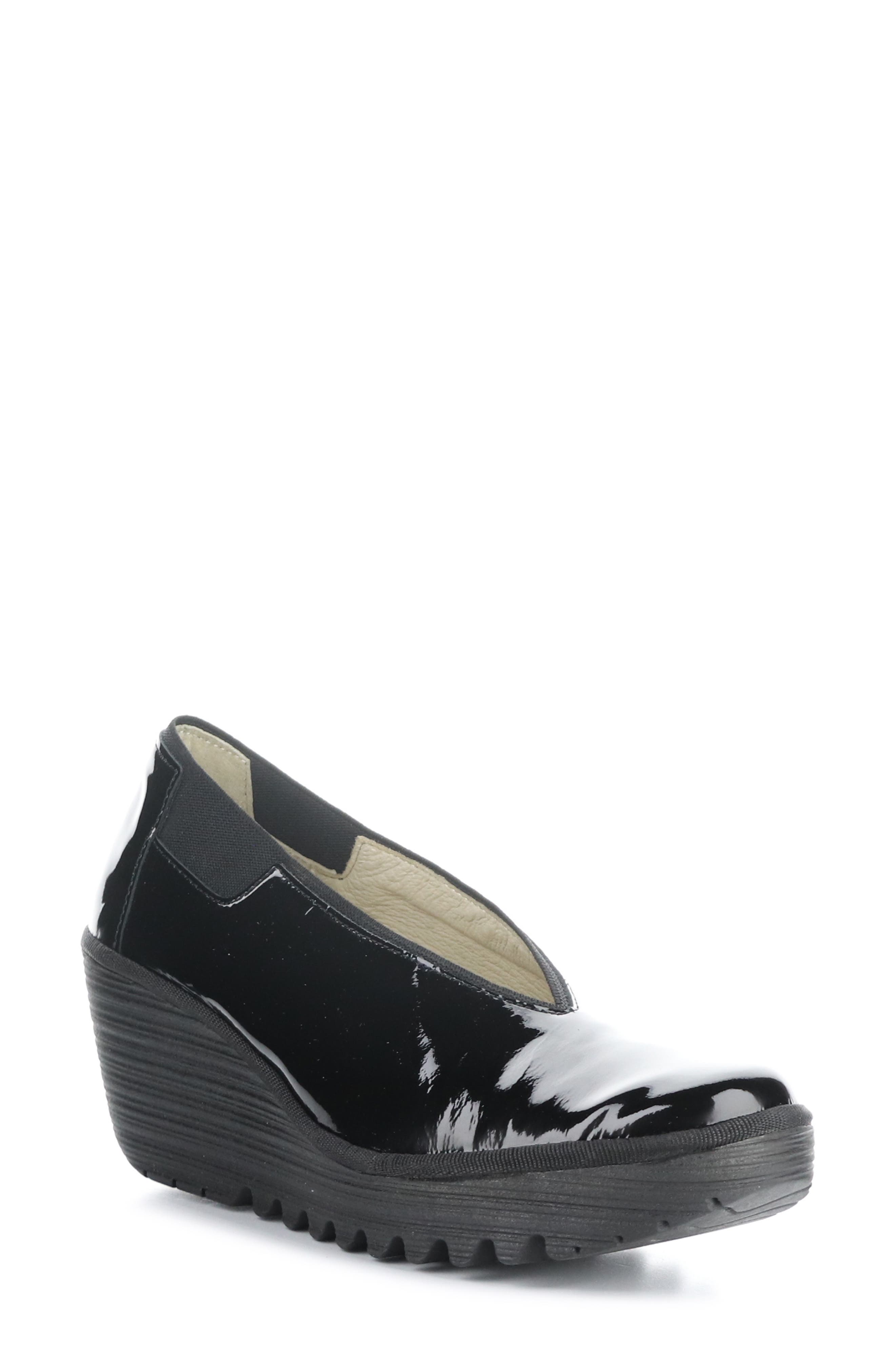 Yoza Wedge Ballet Shoe, Main, color, BLACK