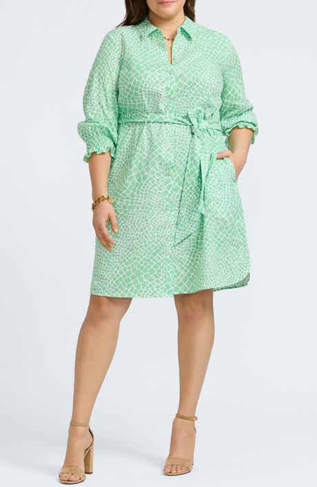 Abby Belted Linen Blend Shirtdress